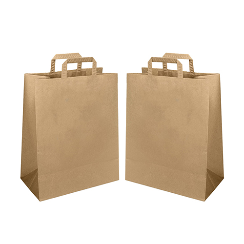 Paper Takeaway Bags with Flat Handles