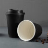 Round Black Paper Coffee Cup