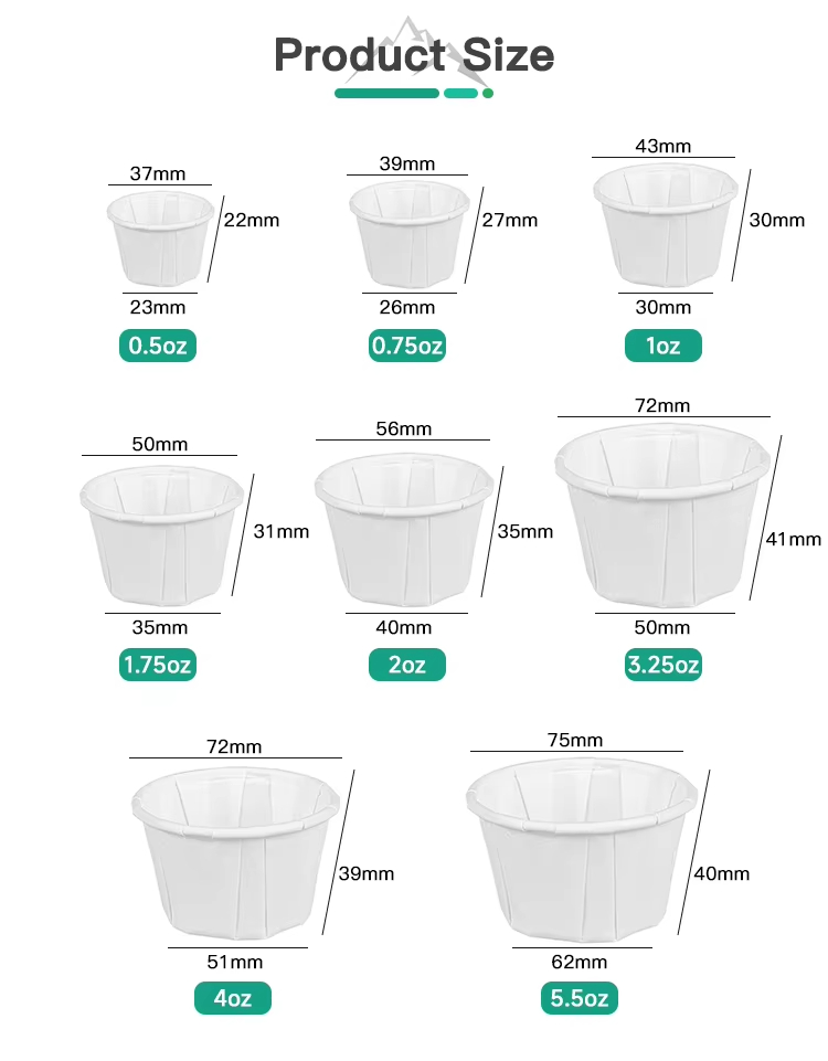 Souffle Portion Cup 2oz Craft Paper Cups