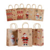 Take Away Food Packaging Brown Craft Paper Bag For Christmas