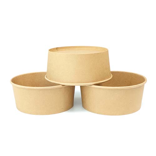 1100ml Leakproof Round Paper Salad Bowl