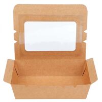 1200ml Kraft Paper Food Box with Window 1200ml Kraft Paper Food Box with Window