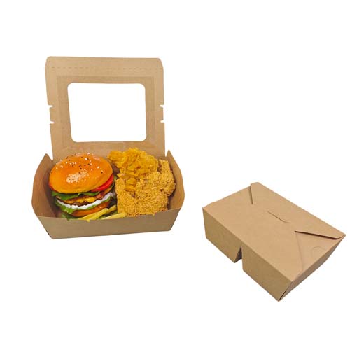 1200ml Kraft Paper Food Box with Window