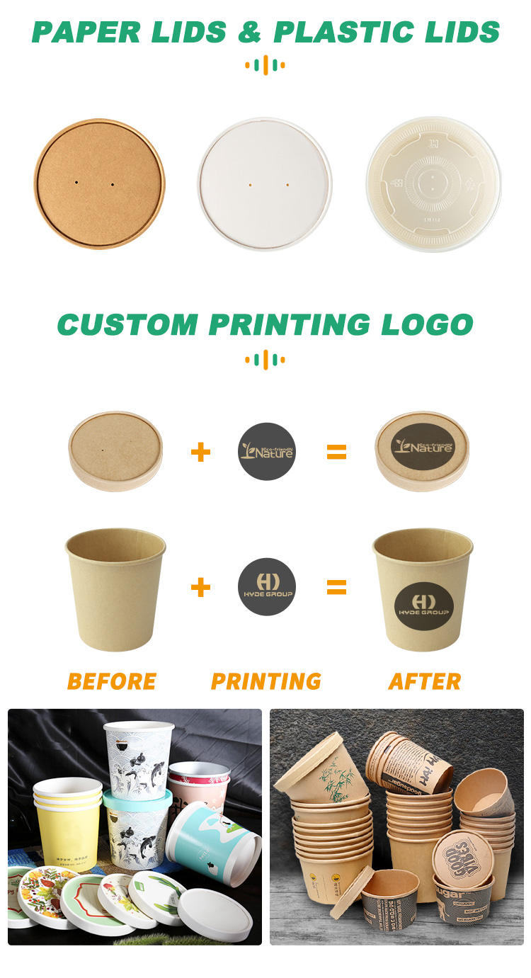 16oz Soup Paper Bowl with Lid