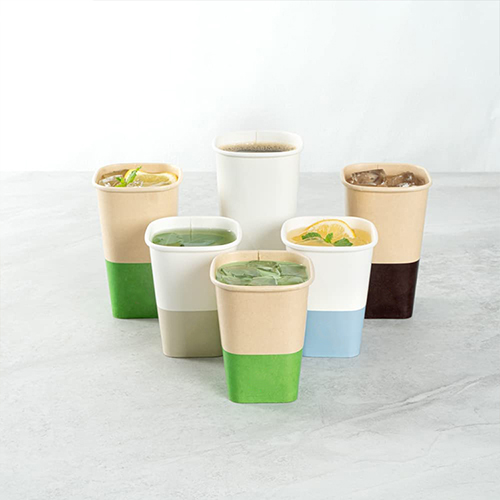 16oz Square Paper Coffee Cups