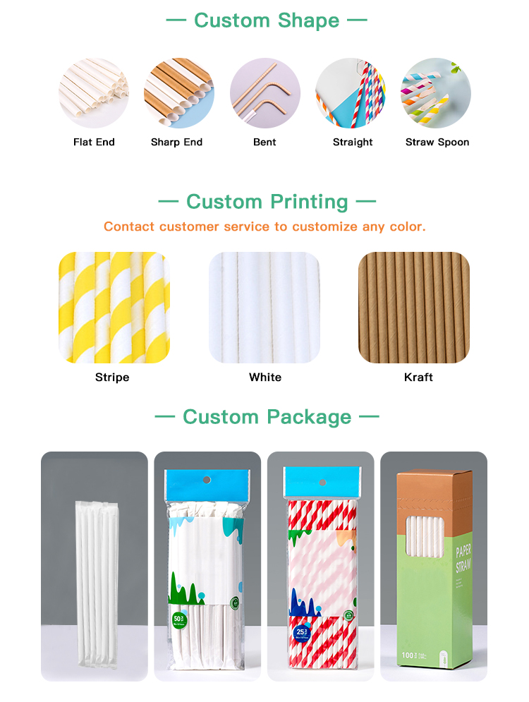 210mm Flat-Tip Paper Straw