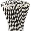 230mm Striped Paper Straws Bulk