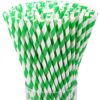 230mm Striped Paper Straws Bulk
