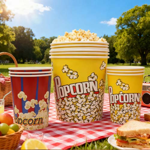 64oz Large Popcorn Kraft Bucket