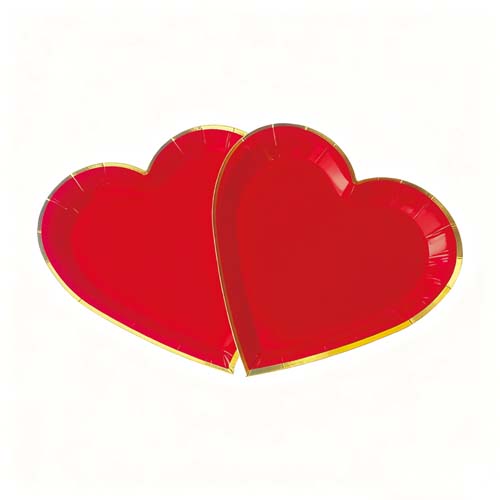8oz Heart-Shaped Paper Plates