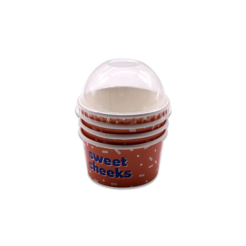8oz Ice Cream Paper Cup with Lid