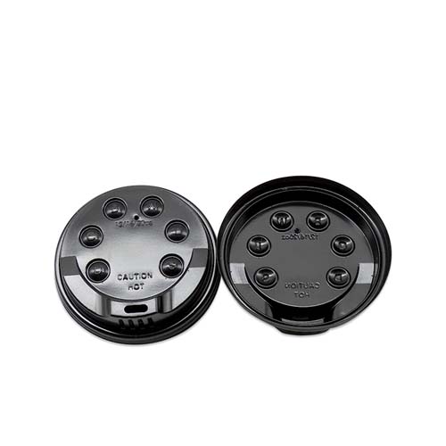 Black Ripple Paper Cup with PP Lid