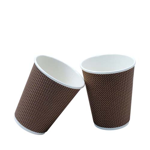 Disposable 10oz Ripple Wall Paper Coffee Cups