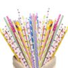 Disposable Colored Paper Straws Disposable Colored Paper Straws