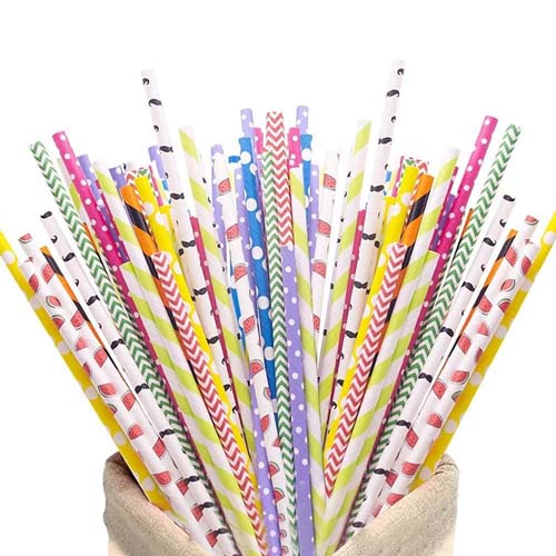Disposable Colored Paper Straws Disposable Colored Paper Straws