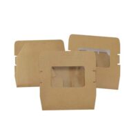 Kraft Paper Food Containers with Window Kraft Paper Food Containers with Window