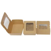 Kraft Paper Food Containers with Window Kraft Paper Food Containers with Window