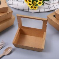 Kraft Paper Food Containers with Window Kraft Paper Food Containers with Window