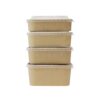 Kraft Paper Salad Bowls Rectangle 500ml