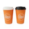 Kraft Ripple Wall Paper Cups with Lid