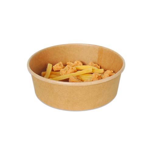 Round Kraft Paper Salad Bowls 750ml