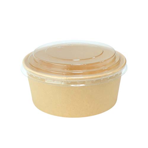 Round Kraft Paper Salad Bowls 750ml