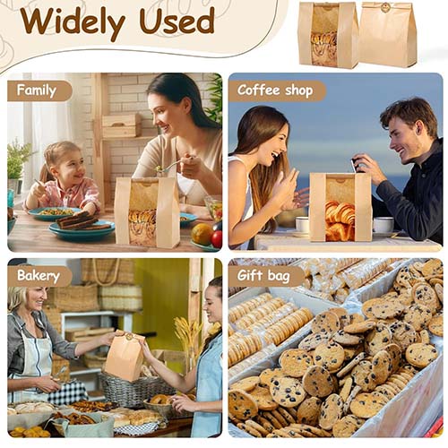 White Eight-Sided Sealed Paper Bags