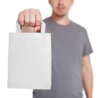 White Kraft Paper Bag 33x26x12cm White Kraft Paper Bag 33x26x12cm
