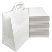 White Kraft Paper Bag 33x26x12cm White Kraft Paper Bag 33x26x12cm