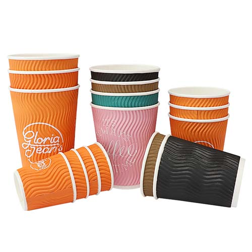 7oz Ripple Wall Paper Drinking Cup