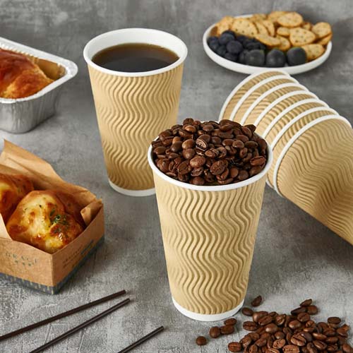 7oz Ripple Wall Paper Drinking Cup