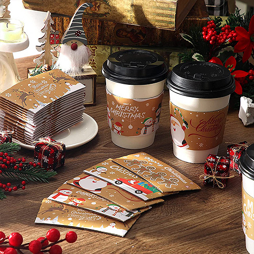 Custom Printing Kraft Paper Cup Sleeve