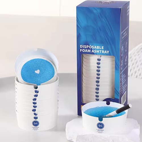 Paper Ashtray Blue Smokeless Sand