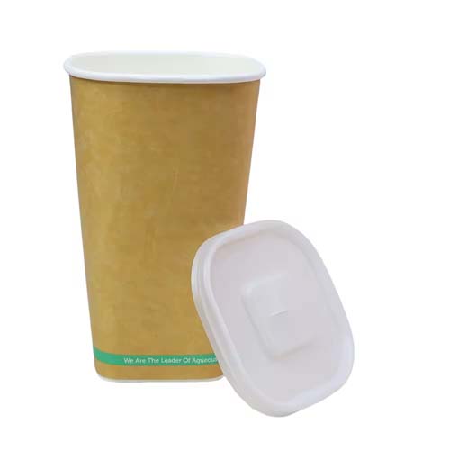 12oz Square Kraft Paper Cup