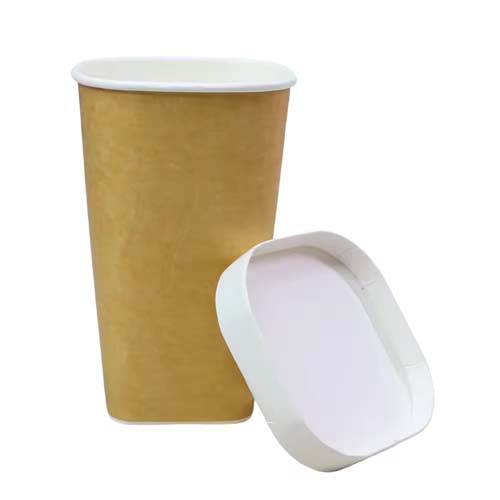 16oz Square Brown Kraft Cup