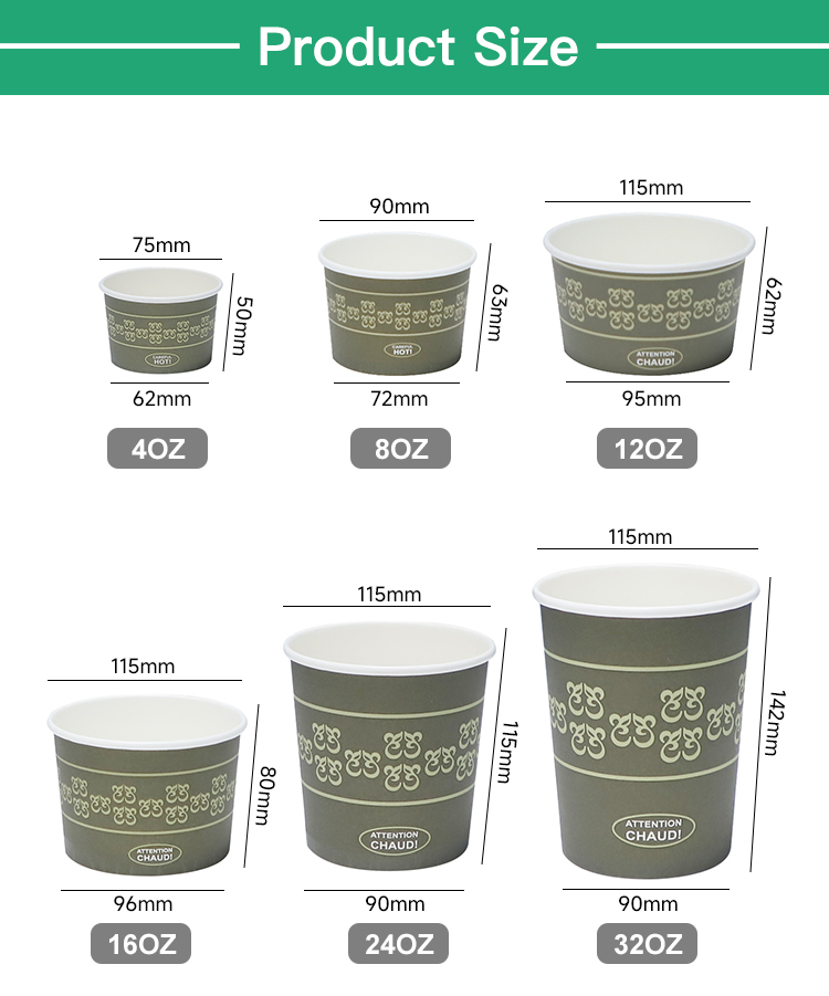 20oz Soup Paper Bowl with Lid