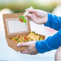 2100ml Kraft Food Box with Window 2100ml Kraft Food Box with Window