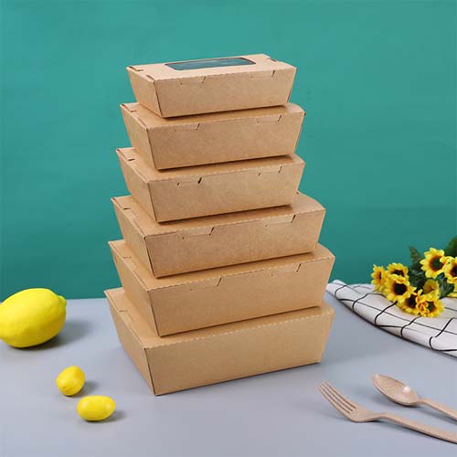 2100ml Kraft Food Box with Window