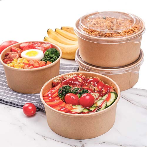 650ml Disposable Salad Paper Bowl