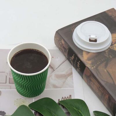 8oz Ripple Wall Coffee Cup with Lid
