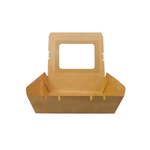 900ml Kraft Take-Out Box with Window