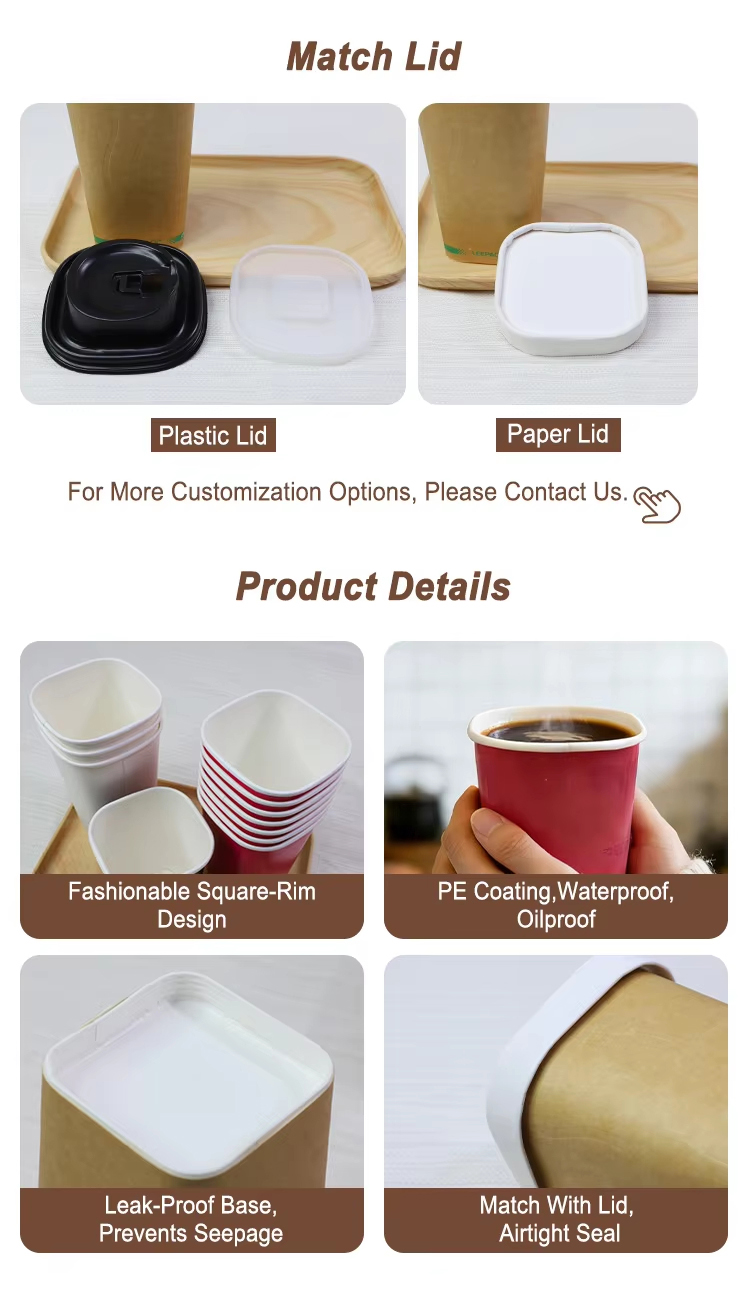 Food Grade Square Paper Cup