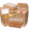 Kraft 700ml Window Food Box