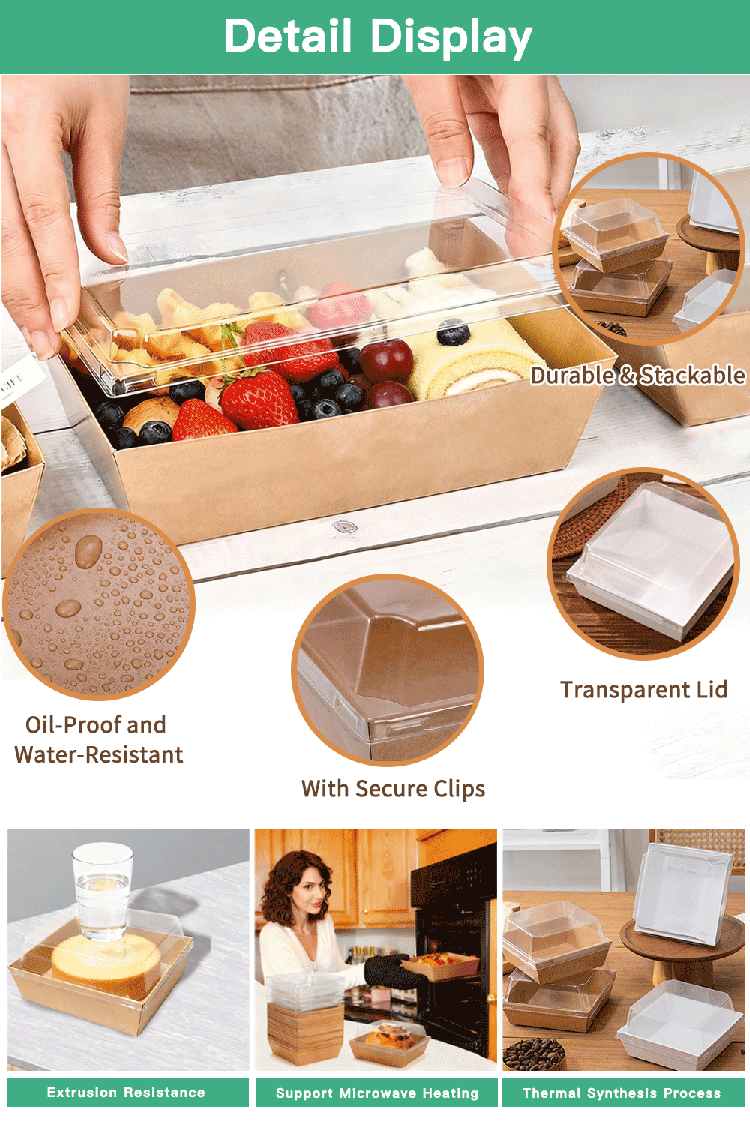 500ml Kraft Paper Dessert Box