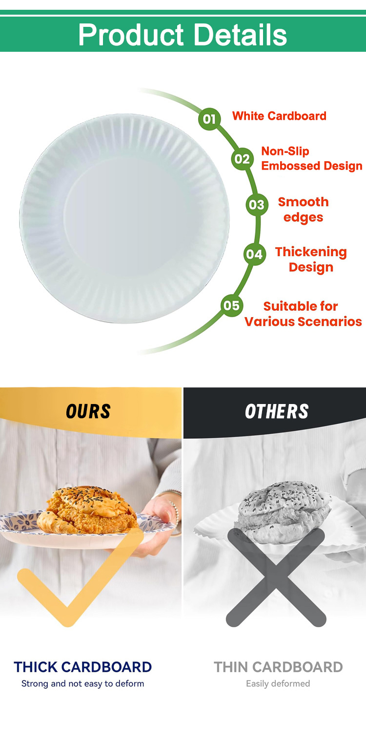 6 Inch Eco Round Paper Plates
