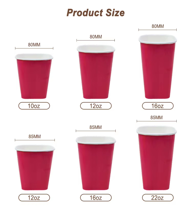 8oz Size Square Cup