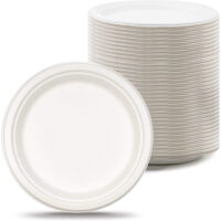 Bagasse Paper Plates Forks Knives Spoons Set Bagasse Paper Plates Forks Knives Spoons Set