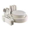 Disposable Cornstarch Plate Bowl Cutlery Set Disposable Cornstarch Plate Bowl Cutlery Set