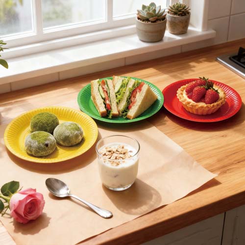 8 Inch Compostable Round Paper Plates