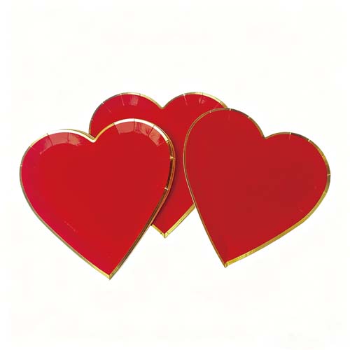 Heart-Shaped Paper Plates for Party